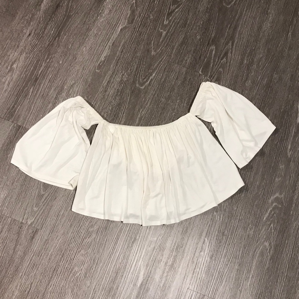 Rachel Pally Cropped Off the Shoulder Top